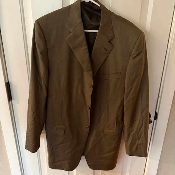 Canali Classi Olive Three Button Blazer
